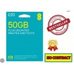 50GB DATA + Unlimited UK Minutes & Texts for 30 Days - PayG EE SIM - NO CONTRACT